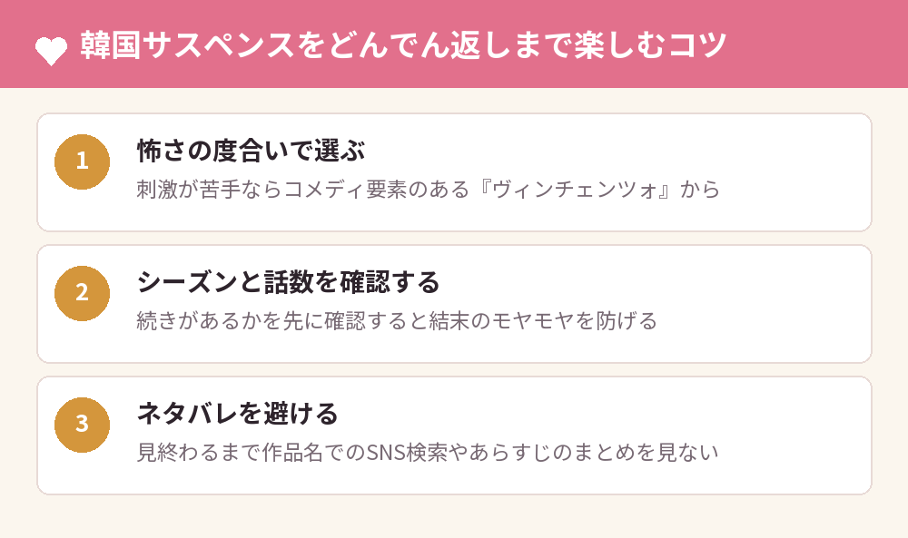 韓国サスペンスをどんでん返しまで楽しむコツ