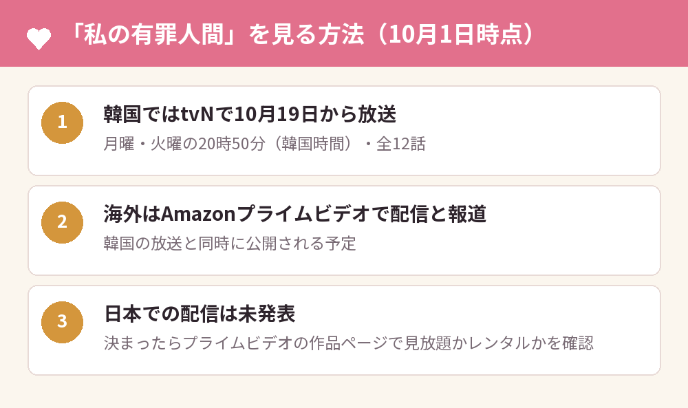 「私の有罪人間」を見る方法